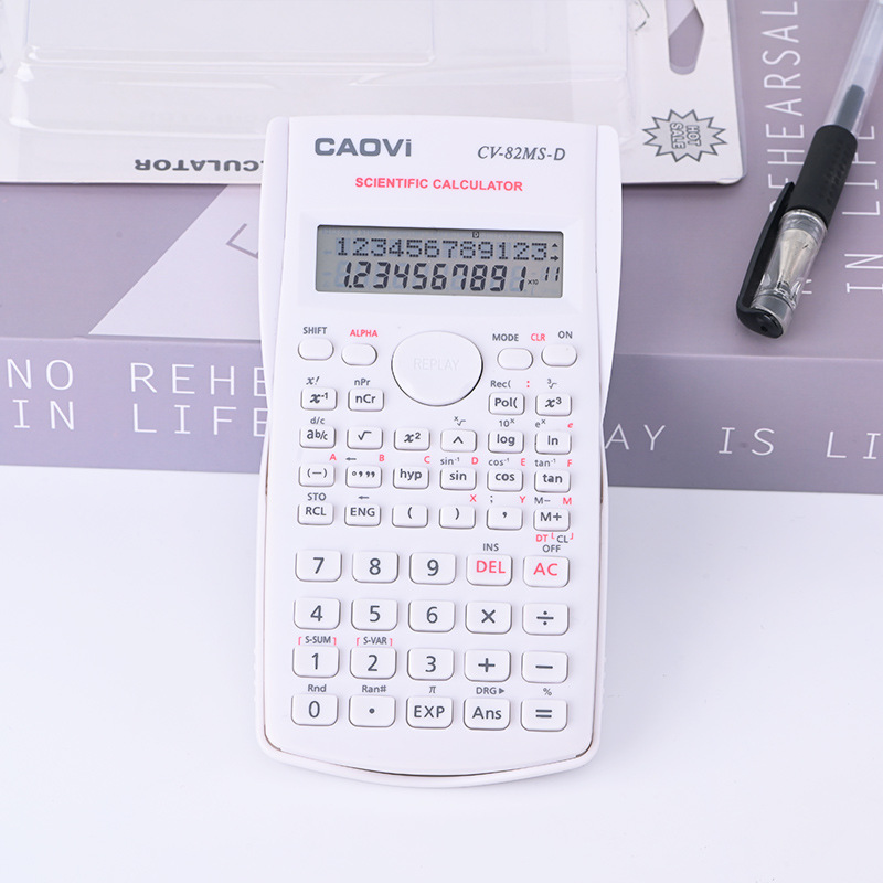 Estudiante de escuela secundaria examen calculadora CV-82MS-D Función científica calculadora equipo multifuncional fábrica al por mayor
