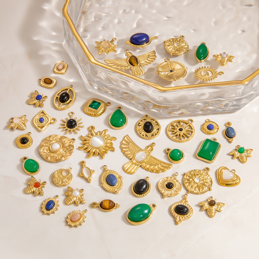 1 Pieza 13,41mm Acero Inoxidable 304 Joya Circón Geométrico Colgante display picture 1