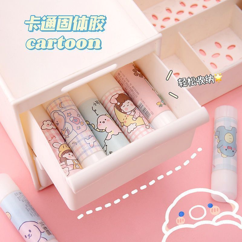 固体胶棒手工胶水学生可爱少女心卡通固体胶儿童胶水高粘度学生用|undefined