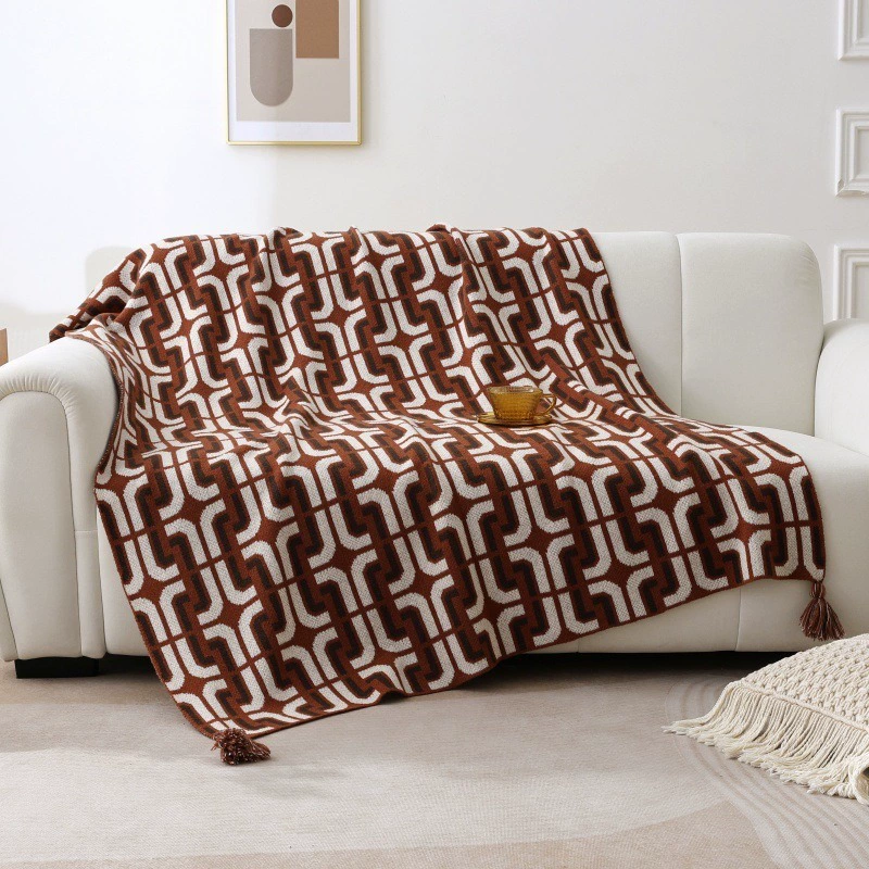Knitted duvet, boho style, (Cross-border trading)