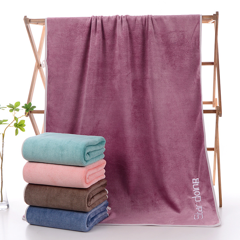 Grande serviette de bain absorbante et douce pour la douche_voghion.com