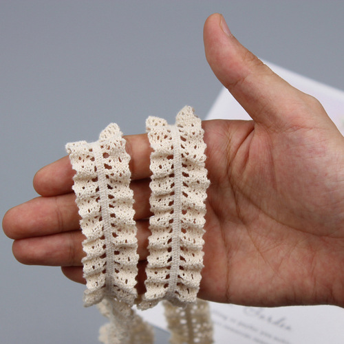 Off-white elastic cotton lace handmade fabric lace socks accessories skirt curtain hem decorative trim