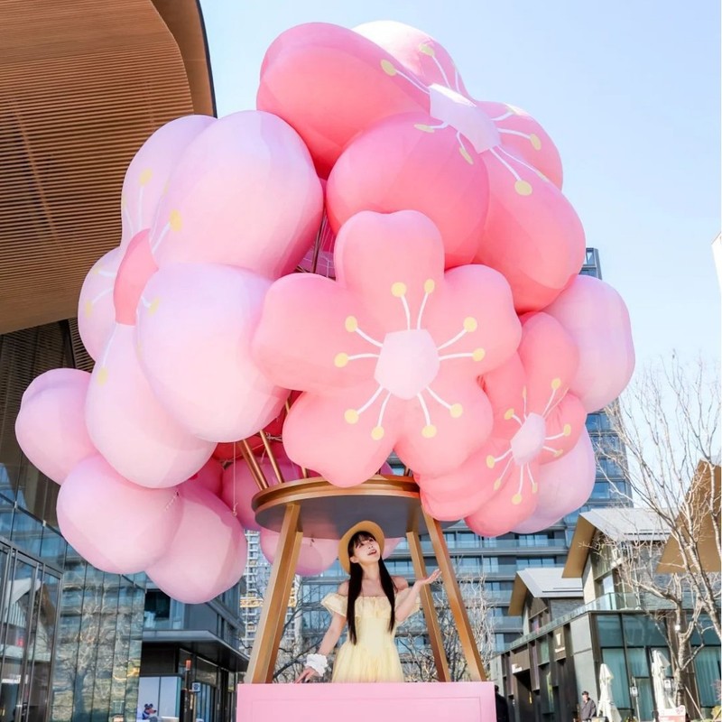 厂家直销仿真花气模婚庆美陈商场装饰道具网红打卡拍照大型充气花|undefined