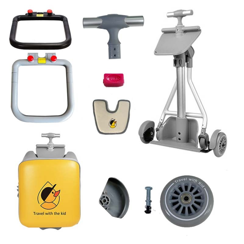 Qbox Can Sit on Lazy Suitcase Guardrail Micro Meter High Universal Kidsren's Suitcase Accessories Repair Red Button