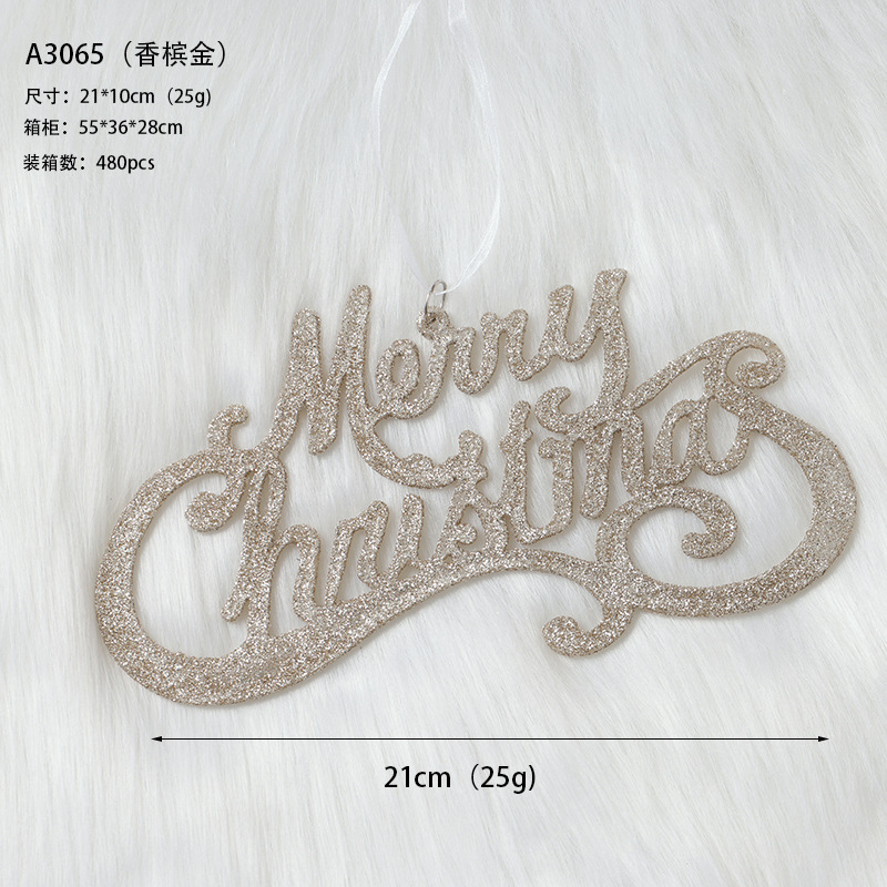 Bola de Navidad de champán, colgante de decoración de árbol de Navidad, bola pintada a mano, decoración de la escena de la ventana, accesorios, decoraciones navideñas