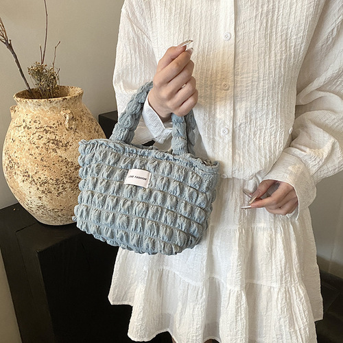 New style bubble cloud bag, commuter one-shoulder handbag, office workers, large capacity, summer simple Korean style ins women's bag