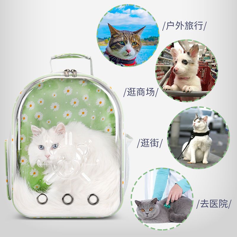 Space transparent Cat Pack go out Portable Capsule Dogs Shoulders schoolbag Cat bag Carry Pet backpack
