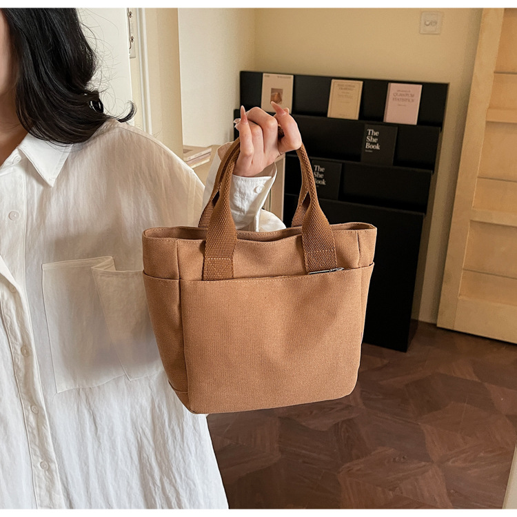 Borsa a secchiello in tela casual, borsa a spalla donna a tracolla_voghion.com