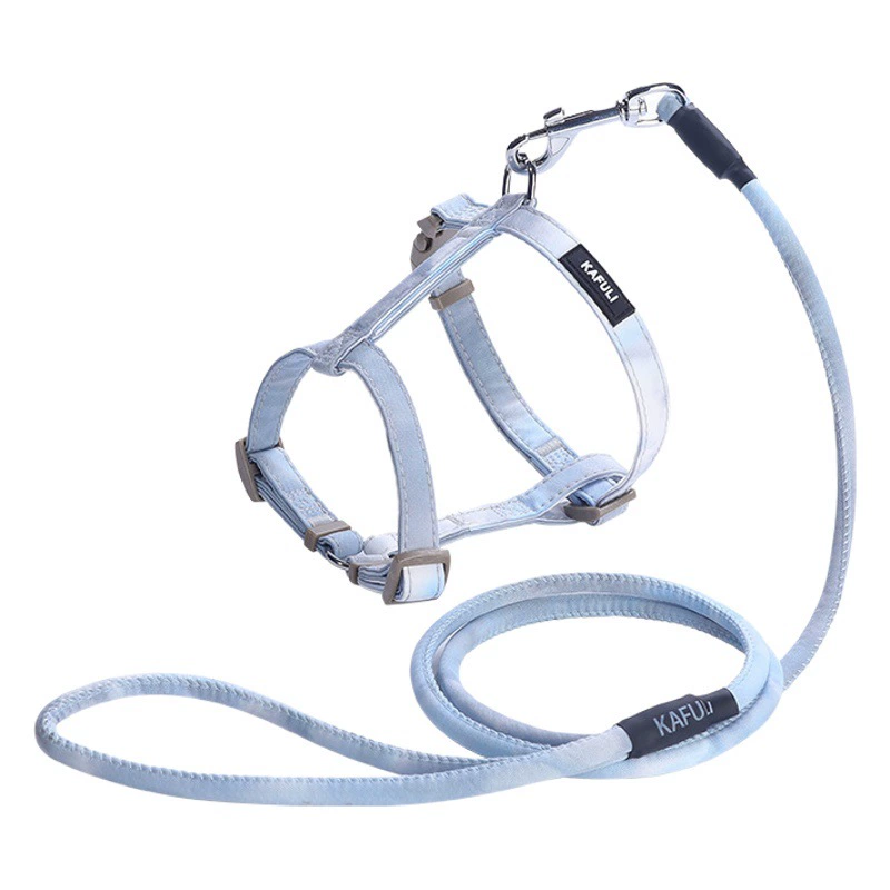 Поводок для кошек с градиентным цветом, поводок для прогулок с кошками, комплект с I-образной шлейкой, поводок для маленьких собак, товары для животных оптом