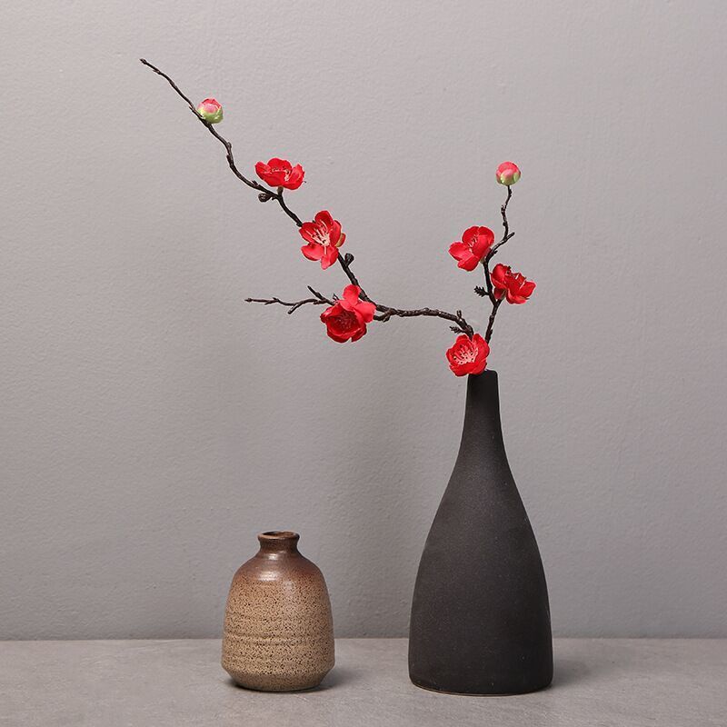セラミックフラワーアクセサリー、梅の花、造花、リビングルームの装飾、テーブルトップの装飾、小さな花の装飾品、シルクフラワー、造花|undefined