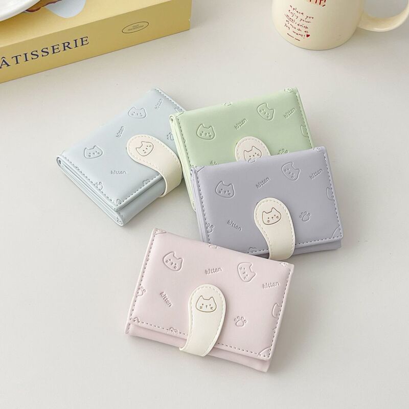 Cute Cartoon Cat Short Wallet 70% off New Style for Women, Fresh and Simple, Multiple Card Slots, Niche Student Coin Purse and Card Holder Cute Cartoon Cat Short Wallet 70% off New Style for Women, Fresh and Simple, Multiple Card Slots, Niche Student Coin Purse and Card Holder