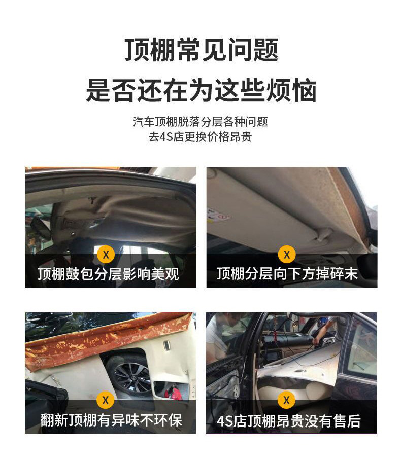 Car Ceiling Cloth Self-Adhesive Original Car Fabric with Sponge Interior Modification Refurbished Car Roof Replacement Ceiling Falling Off Wholesale