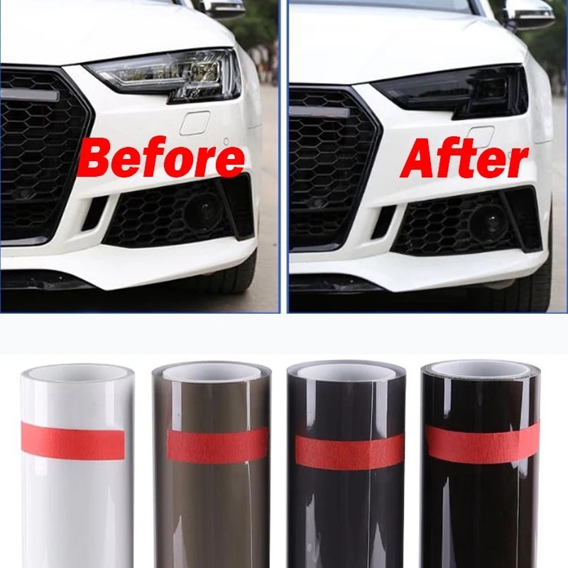 Car headlight protective film color-changing, blackened, light black, headlight