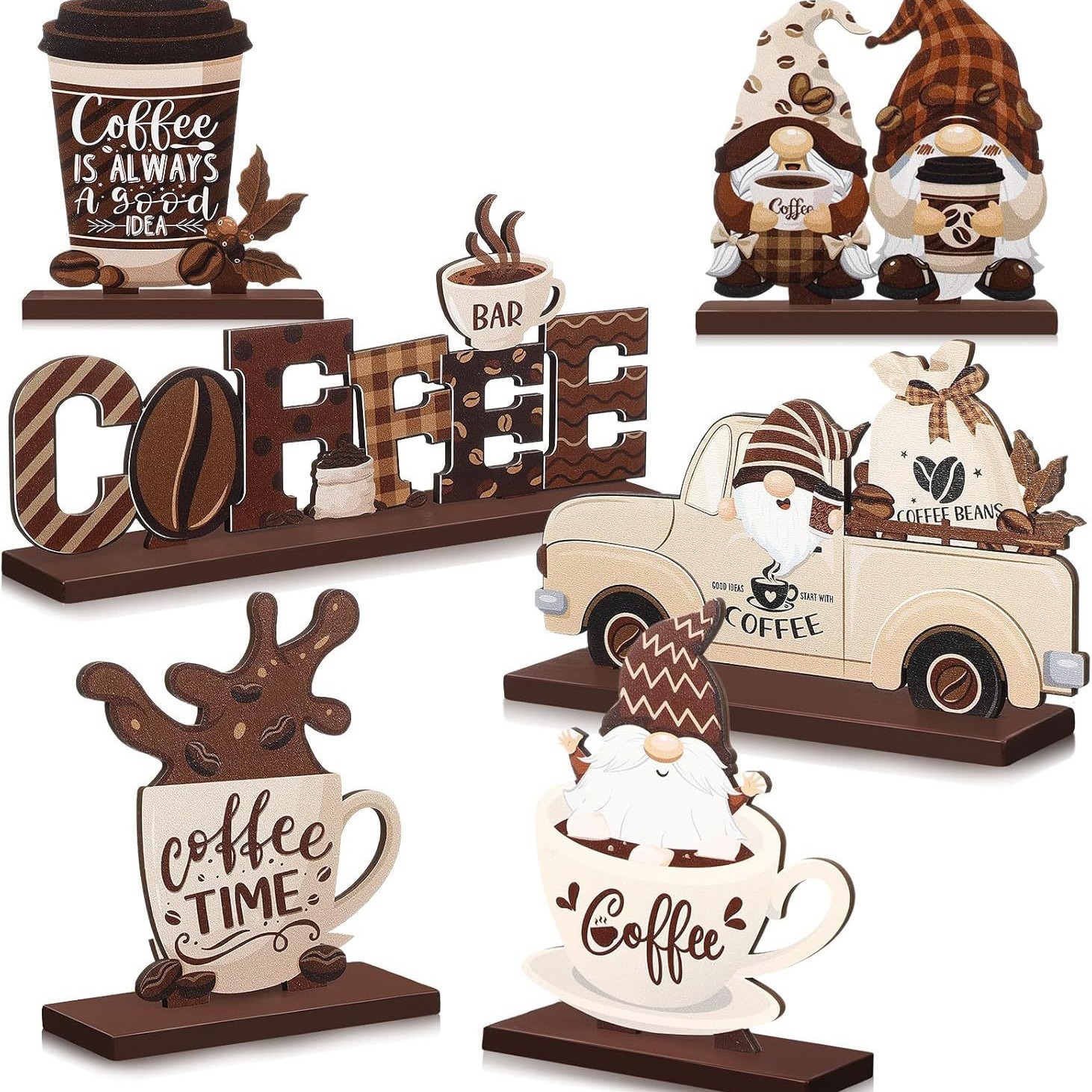 Amazon's Popular Wooden Decorative Ornaments for Cafes, Farmhouse Dwarf Kitchen Tabletop Decorations, Crafts and Decorations