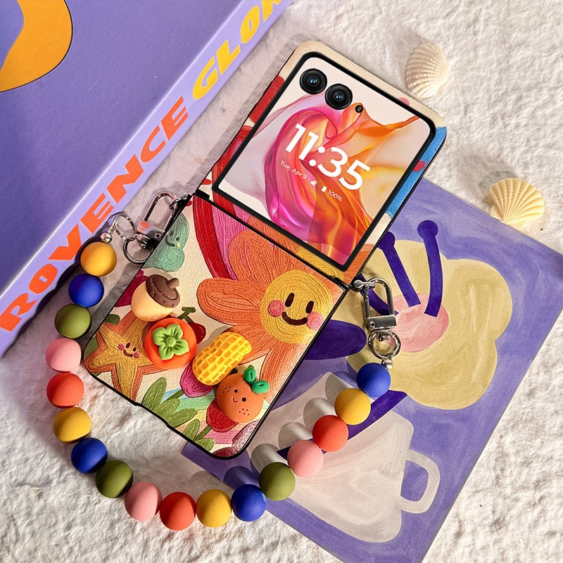 Funda adecuada para el teléfono móvil Motorola Razsr60ultra, funda protectora sencilla y completa anticaídas con asa._voghion.com