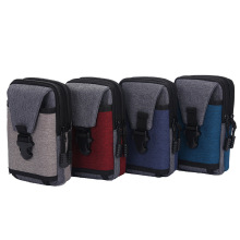 跨境新款多功能手机包战术挂包 竖款双层穿皮带腰包男手机包户外