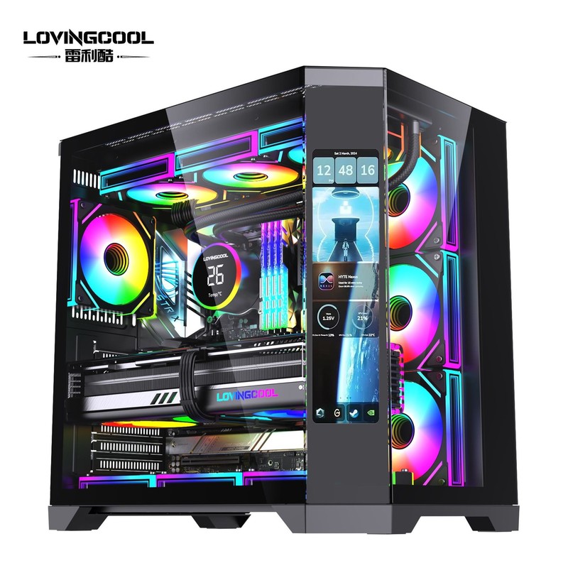 LOVINGCOOL台式电脑游戏海景房机箱 支持360水冷9.16寸高清液晶屏|undefined