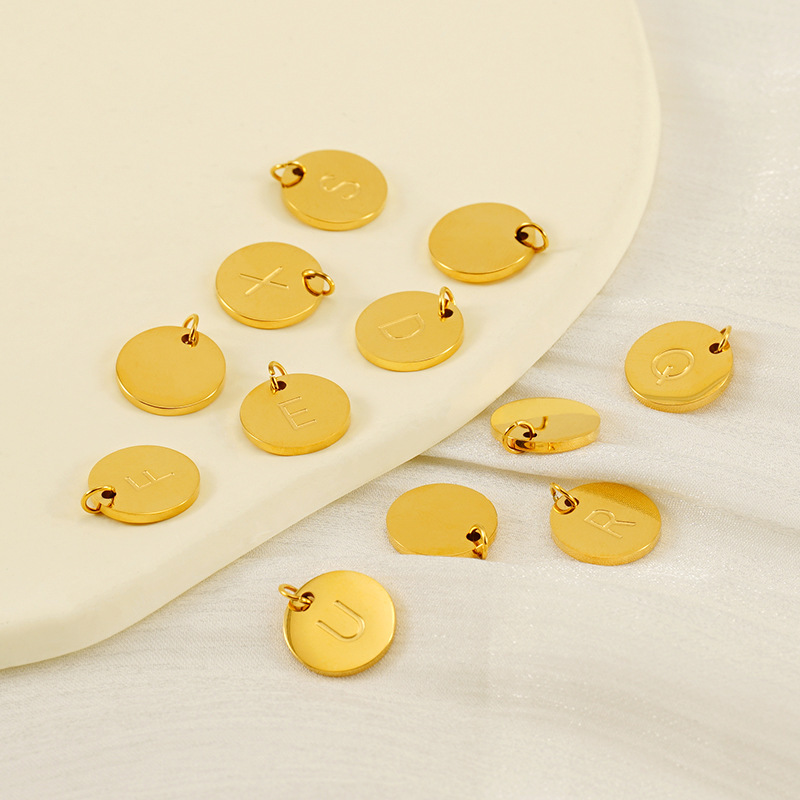 3g Weight Pendant Jewelry Making Type DIY Jewelry Accessories Classification 1 Piece Quantity 304 Stainless Steel Material Letter Pattern Plating Design Simple Style, Classic Style Style 1 Piece 304 Stainless Steel Letter Pendant 无