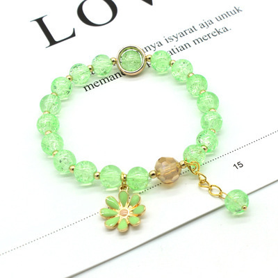 17g Weight Bracelets Classification 1 Piece Quantity Daily Occasion Crystal Material Chrysanthemum Pattern Women'S Gender Beaded Design Fashion Style 1 Piece Fashion Chrysanthemum Crystal Beaded Women's Bracelets 8