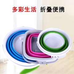 Outdoor fishing bucket thickened folding bucket convenient portable bucket 5 liters 10 liters car wash household bucket