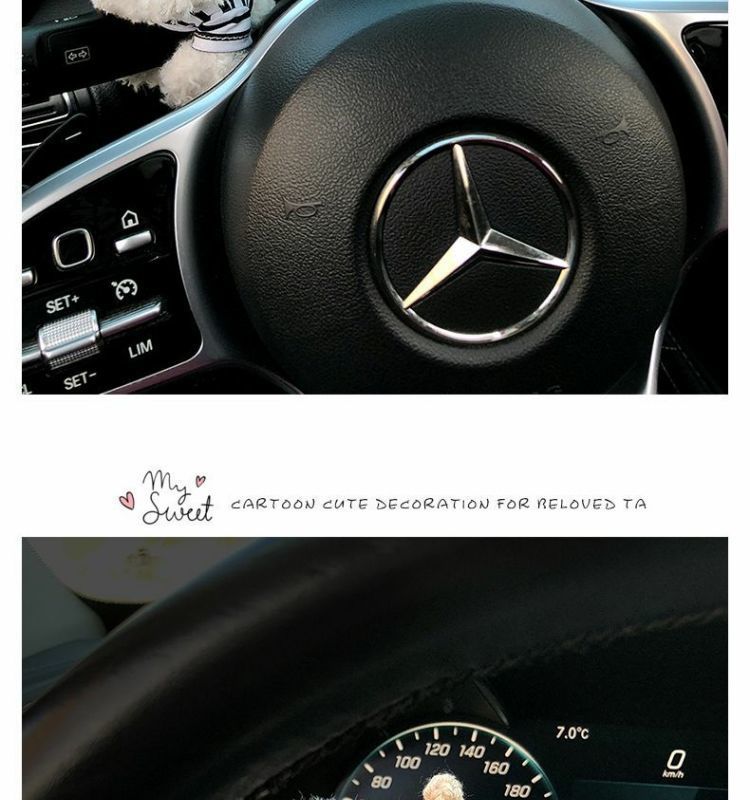 Popular West Highland Cute Car Plush Toy Car Doll Wiper Steering Light Car Interior Decoration for Women