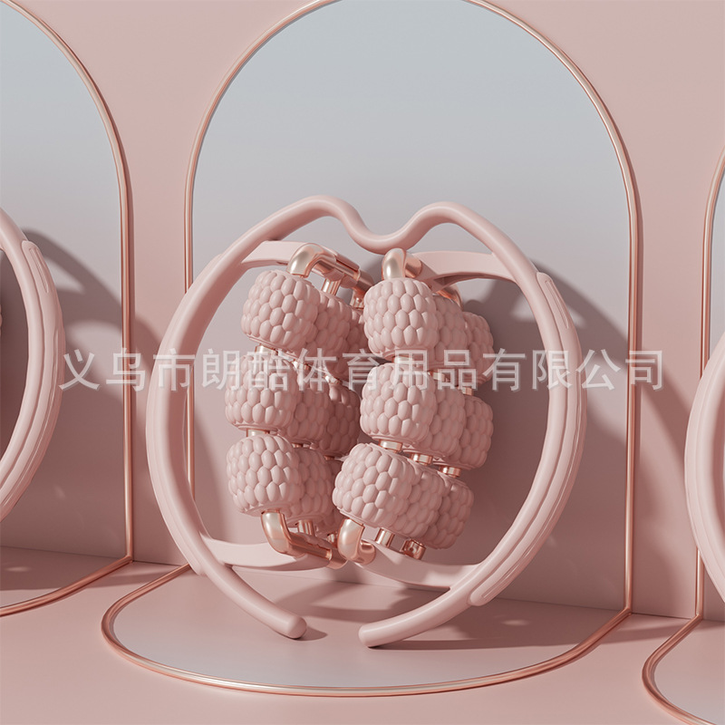 Plus18 rueda anillo clip pierna masajeador doble fila rodillo masaje draga meridiano relajarse pierna músculo entrenador