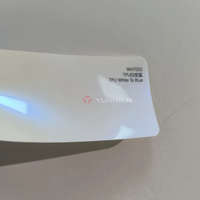 gold, blue, purple, car wrap film, Auto Color Change Film - tpu-turns-white-to-blue-15215m