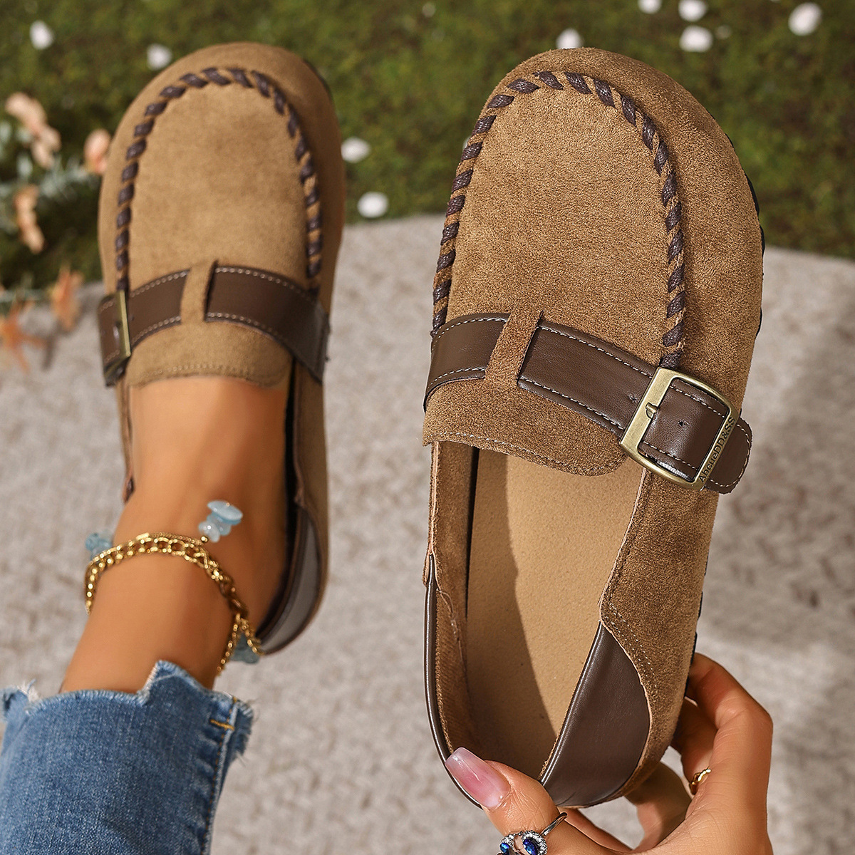 Dames instappers in grote maten, volledig bedekkende stijl, comfortabele schoenen voor de herfst_voghion.com