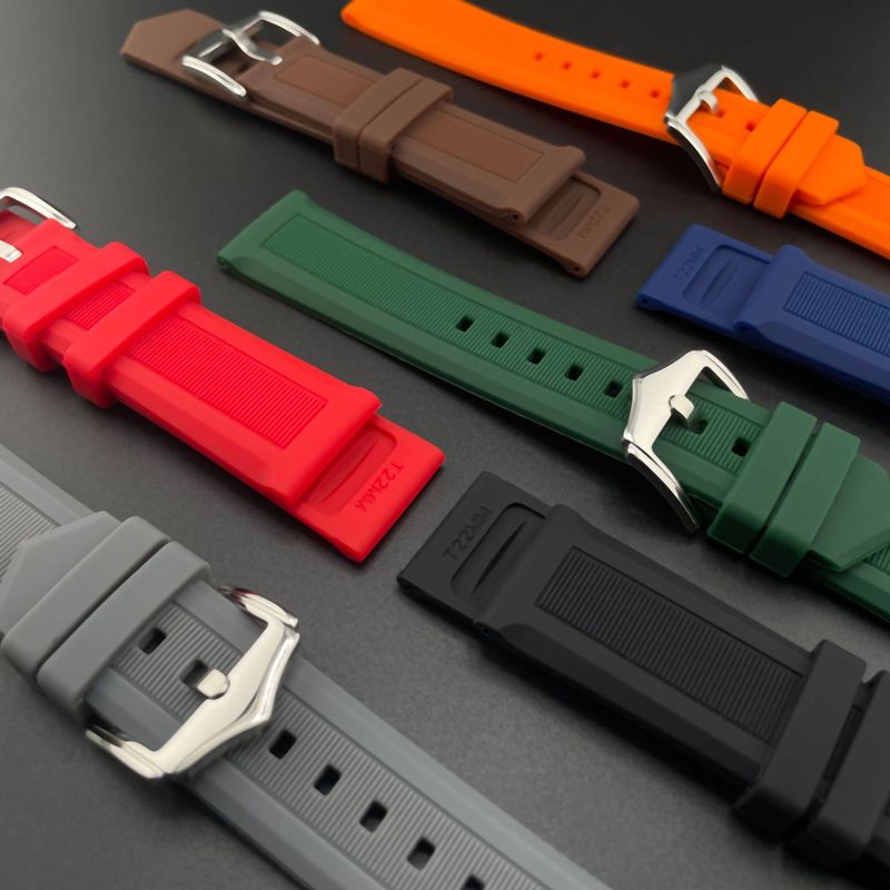 Universal cross-border silicone strap 18-20-22-24-26mm suitable for tiantielock Haima Omega