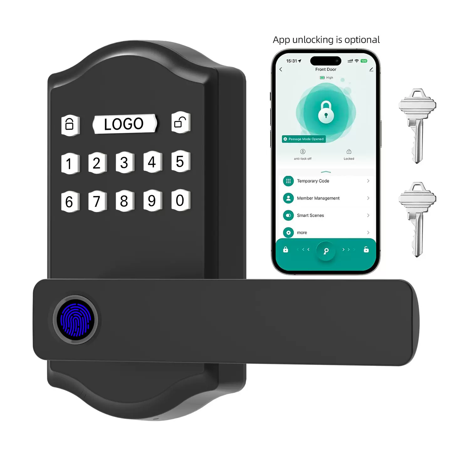 digital Fingerprint lock remote control automatic lock指纹锁
