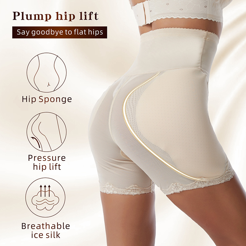 Women's high-waisted tummy-tightening pants, tummy-cinching butt-lifting pants, sponge pads, fake buttocks and crotch-enhancing pants, body-shaping underwear