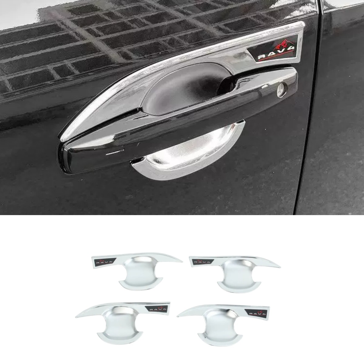 Suitable for 26 New Models of Rav4 Door Handle Frame Covers, Sixth-Generation Wildlander Door Bowl Stickers, Modification Accessories