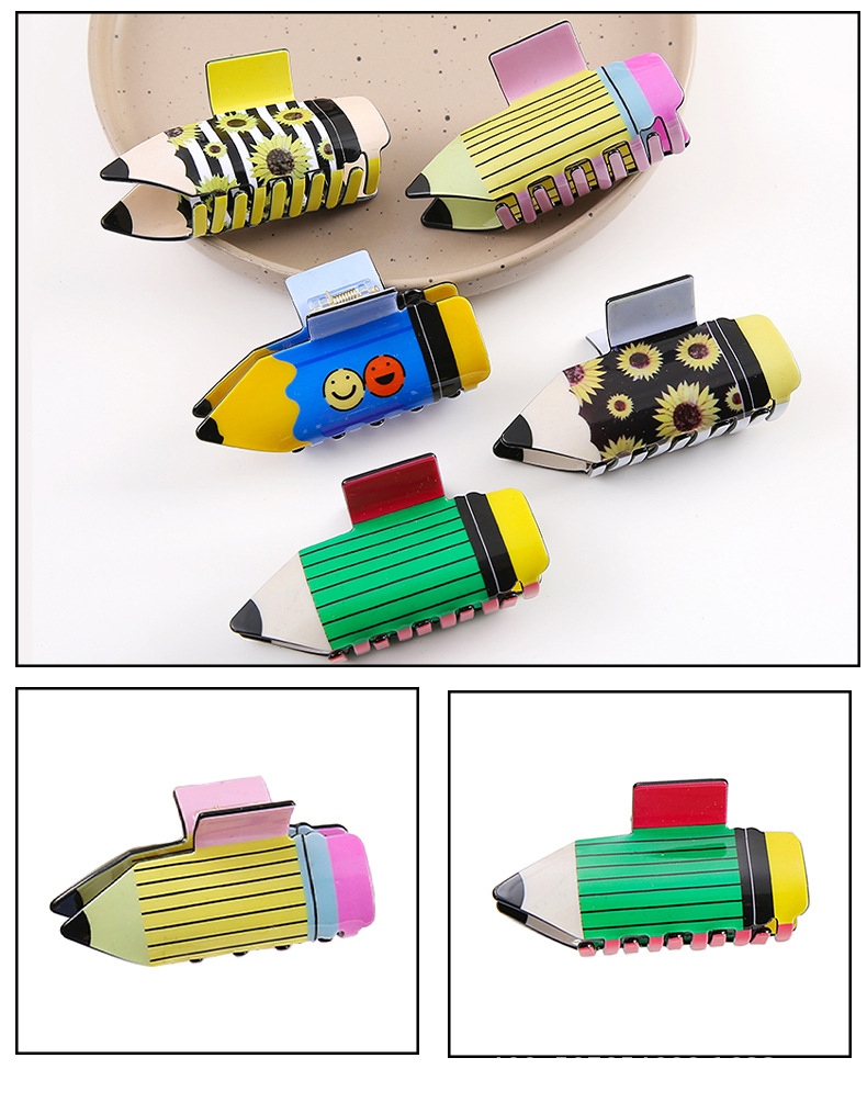Back To School Festival Geometric Pattern Women's Gender Casual Style Women's Casual Geometric PVC Hair Claws