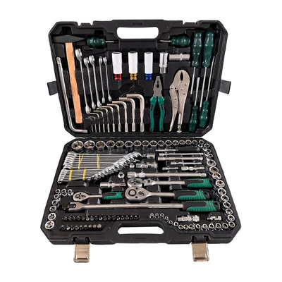 Factory direct 142+2 piece auto repair tool set, hardware tool kit, thickened material repair tool box (Mühərrik tənzimləmə alətləri) - 1422-pieces-of-auto-repair-tools