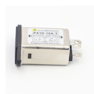 普鑫原厂插座式滤波器PX1D-10A-T方便安装小体积抗干扰滤波元件