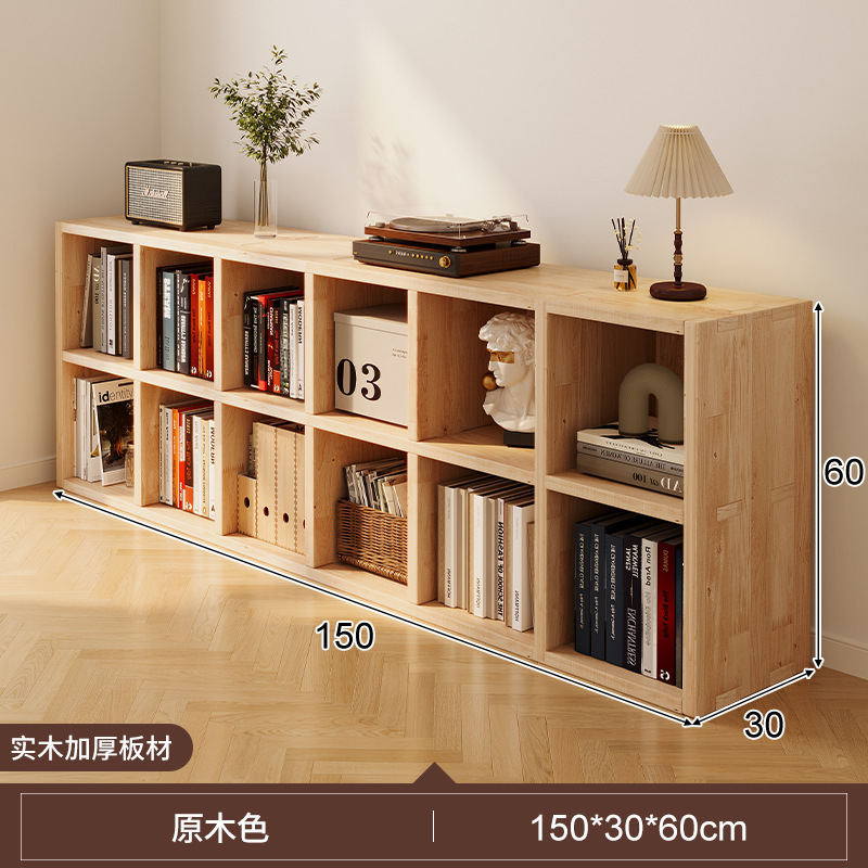 Gabinete de almacenamiento de ventana salediza de madera maciza, gabinete de rejilla, alféizar de la ventana, estantería, pequeño gabinete en el balcón, estantería de almacenamiento, estantería baja