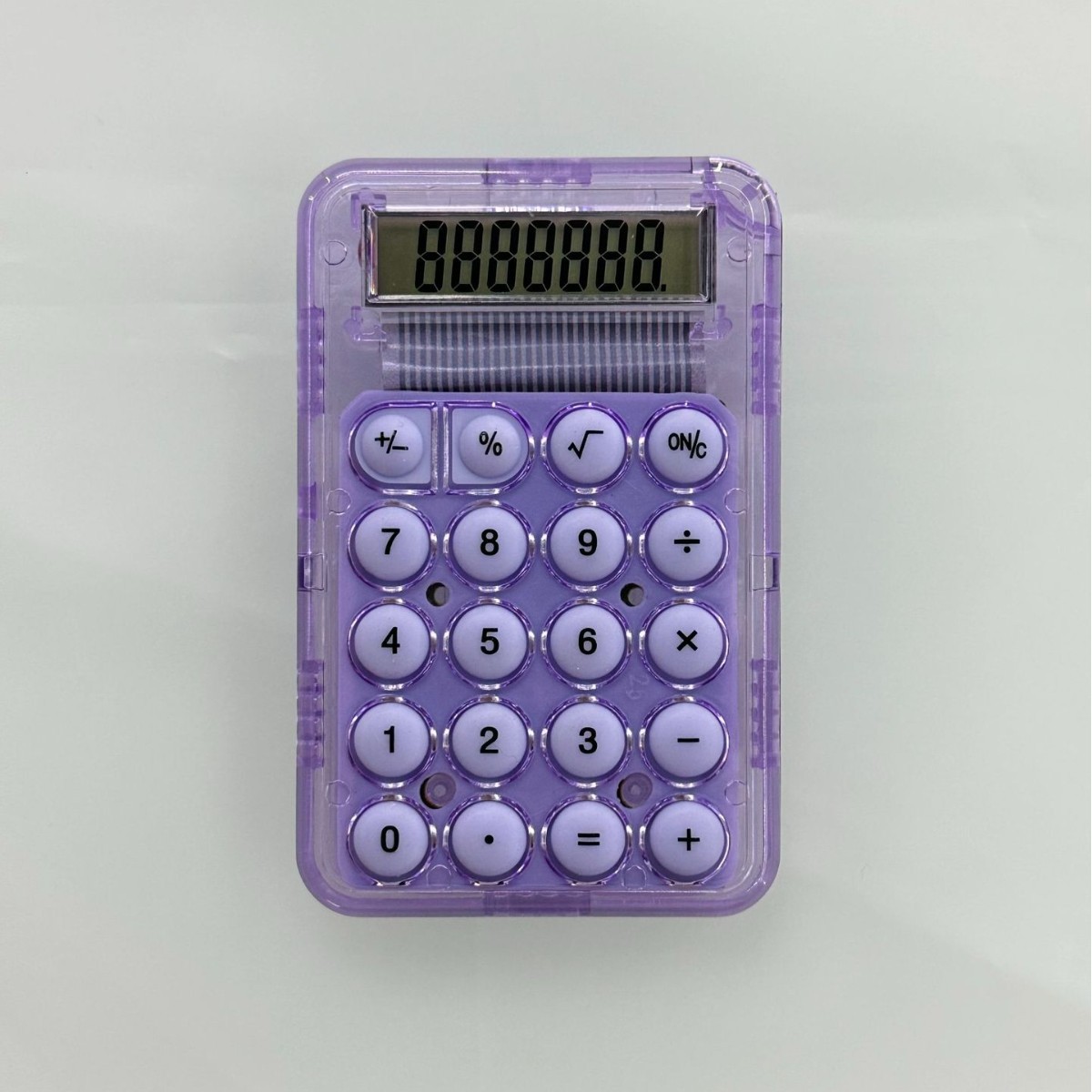 Mini calculadora linda transparente de alto valor transfronteriza bolsillo portátil color caramelo regalo para estudiantes
