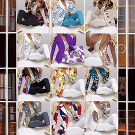 时尚休闲套装;连衣裙;女式T恤