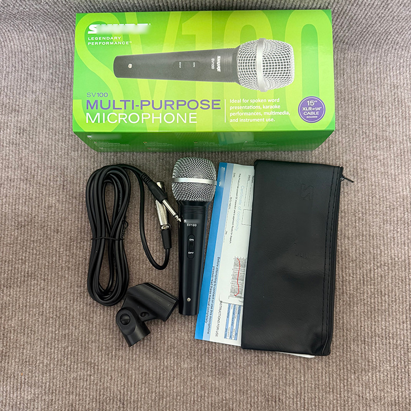 外贸SV100有线动圈麦克风K歌 Dynamic microphone专业话筒录