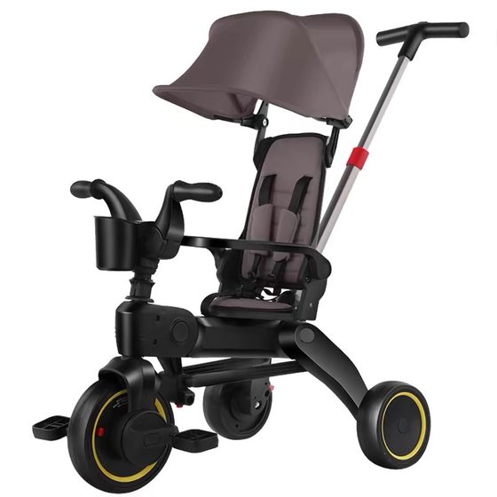 Children's tricycle bicycle foldable baby stroller walking baby 1-3 with guardrail walking baby boy 3-6 years old