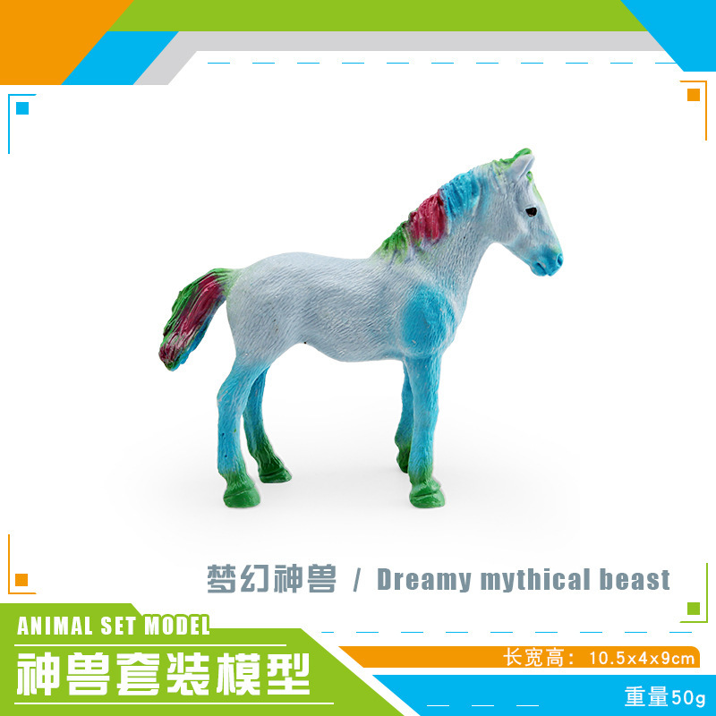 Exportación transfronteriza simulación de animales mitológicos occidentales fantasía modelo de plástico sólido Tianma decoración juguetes