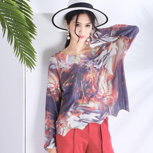 加工定制新中式女装复古印花毛衣女电商品牌代加工厂小众复古风