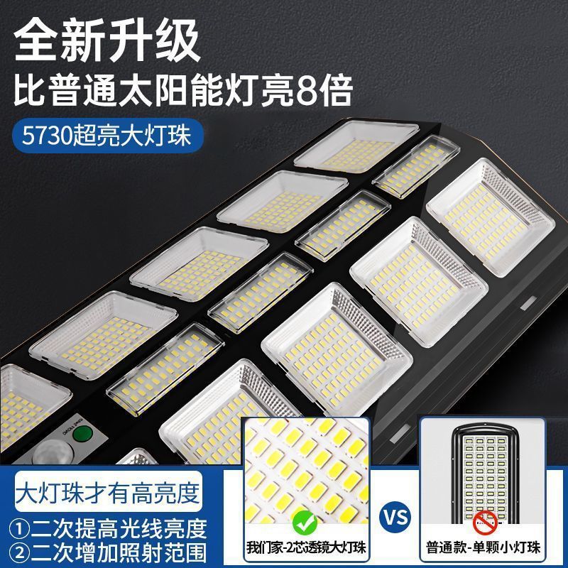 Luz de calle solar, luz de sensor del cuerpo humano, la gente viene a resaltar, la gente camina, luz de jardín solar para el hogar, completamente automática