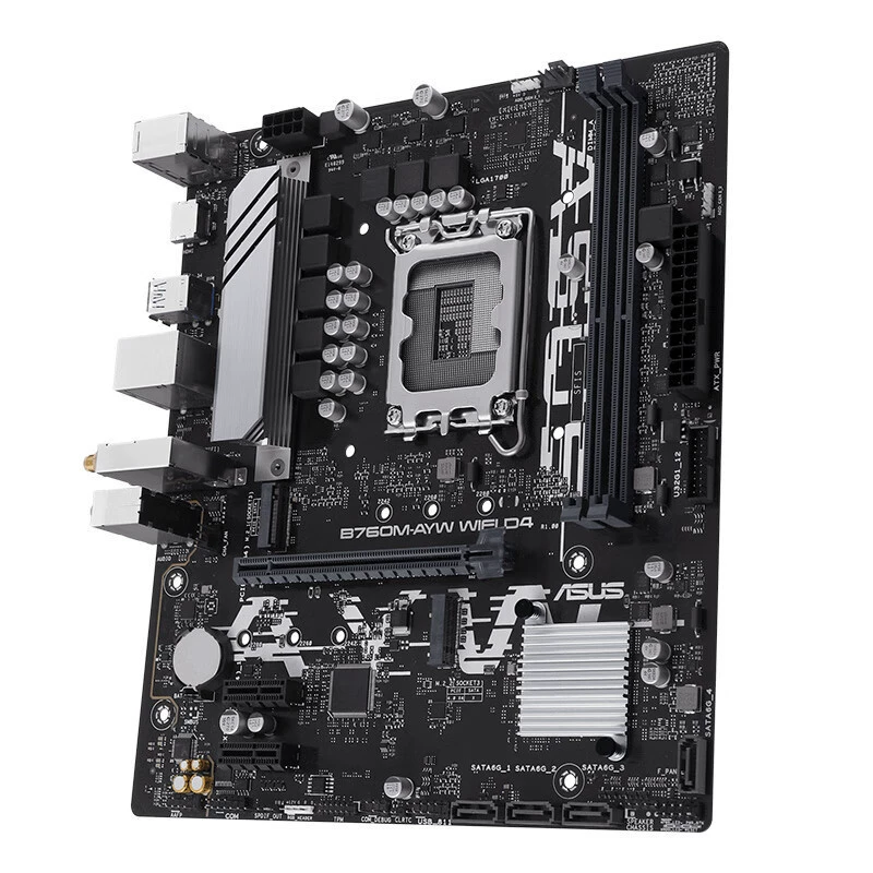 Материнская плата Intel ASUS B760M-AYW WIFI D4, поддержка процессоров 13/12‑го поколения, расширенная память