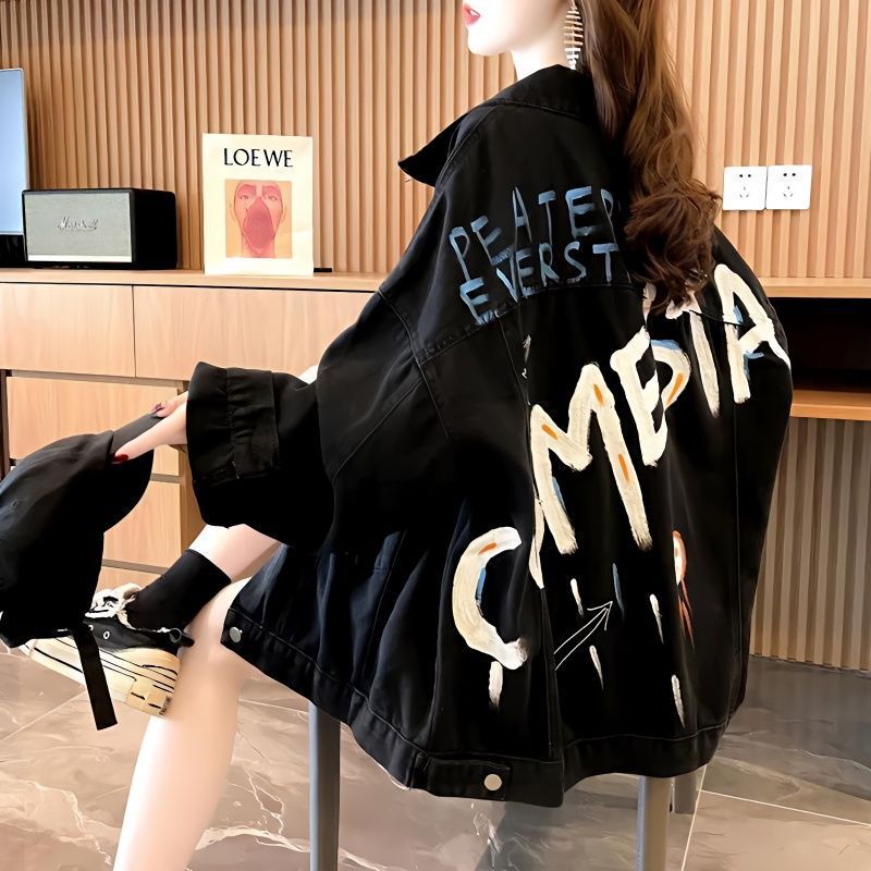 Autumn Denim Jacket Women Ins Trendy Women Oversize Loose Outwear Trendyy 00 Back Cardigan Denim Jacket