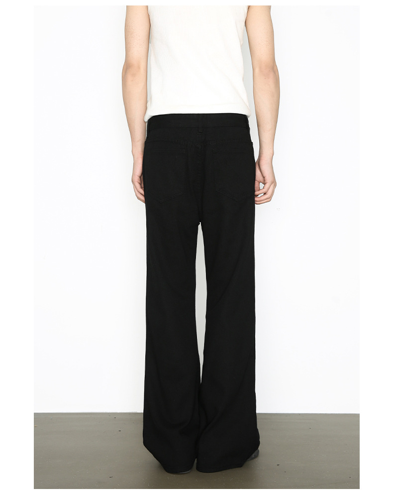 Jeans flare vintage da uomo in misto cotone gamba dritta relaxed_voghion.com