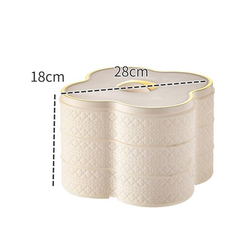 Light luxury national style fruit box household multi-layer dried fruit box with lid fruit plate nut candy box can be superimposed on the living room snack tray