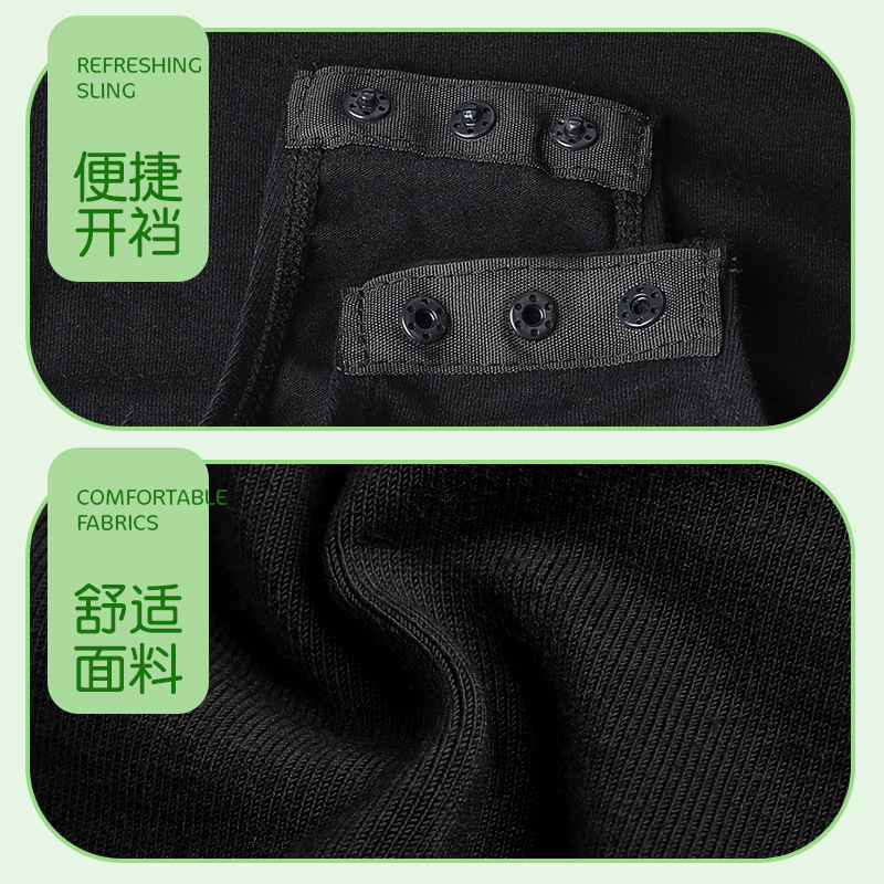 Ropa de baile de Ballet para niños de manga larga Ropa de práctica negra para niños Rendimiento de baile de Primavera de una pieza Ropa de baile de entrepierna abierta