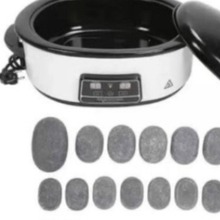 SPA馆 按摩热石加热锅 触摸屏数显恒温控制配36片按摩石