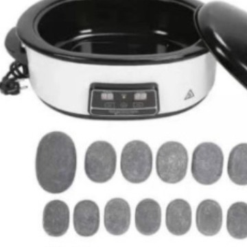 SPA馆 按摩热石加热锅 触摸屏数显恒温控制配36片按摩石